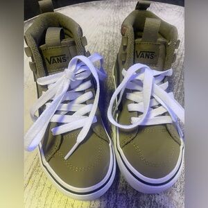 Vans Kids High-Top Sneakers - Green and White